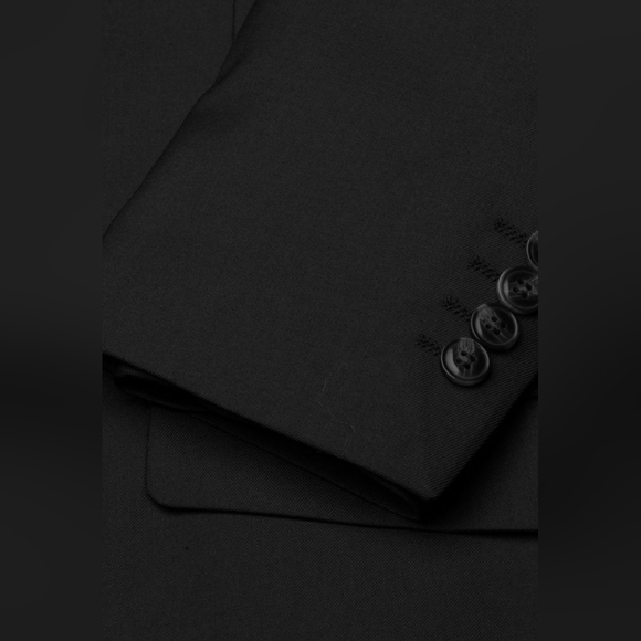 NWT Men's Black 2 Button Suit 56R 50W Modern Fit New 2pc - Picture 6 of 6